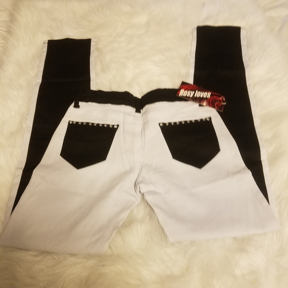 ROSY LOVES BLACK AND WHITE PANTS - Picture 5 of 6